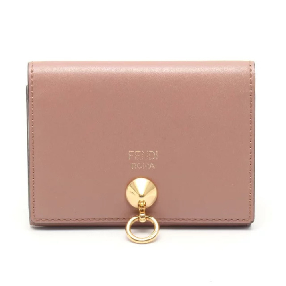 Fendi By The Way Card Case Wallet Leather Accessory Pink